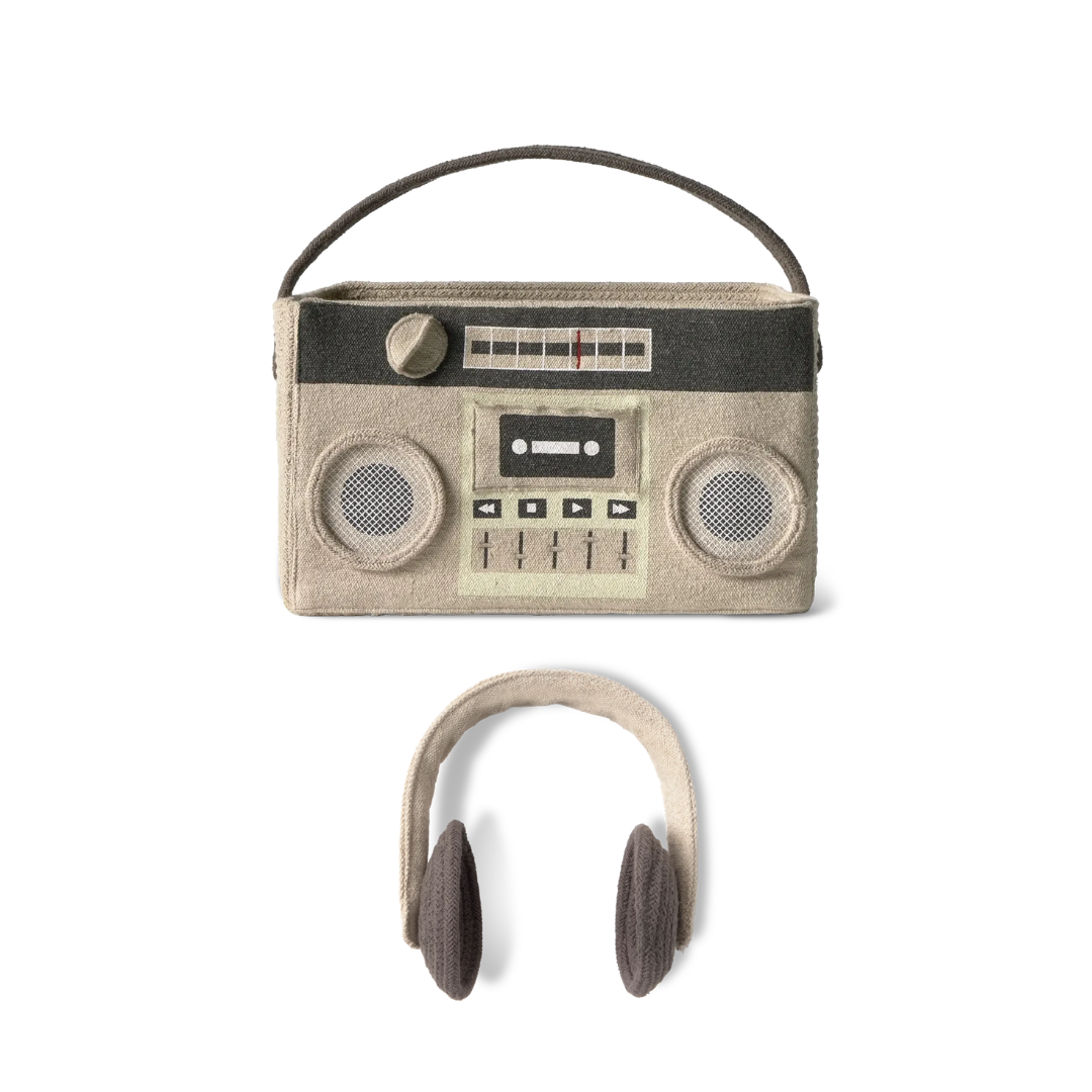 Boombox Basket with Play Headphones