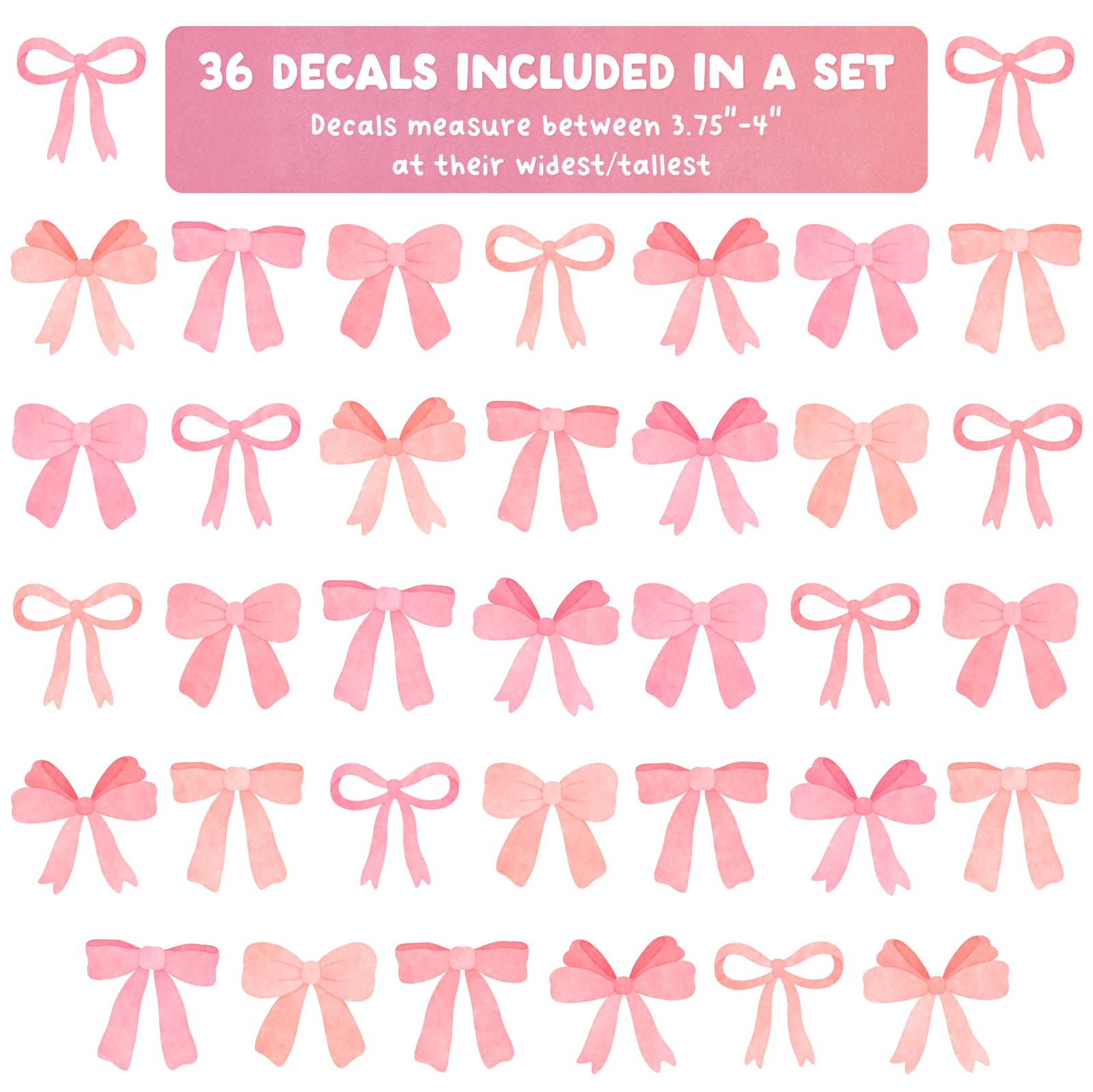 Blush Bow Fabric Wall Decals