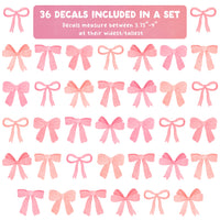 Blush Bow Fabric Wall Decals