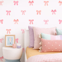 Blush Bow Fabric Wall Decals