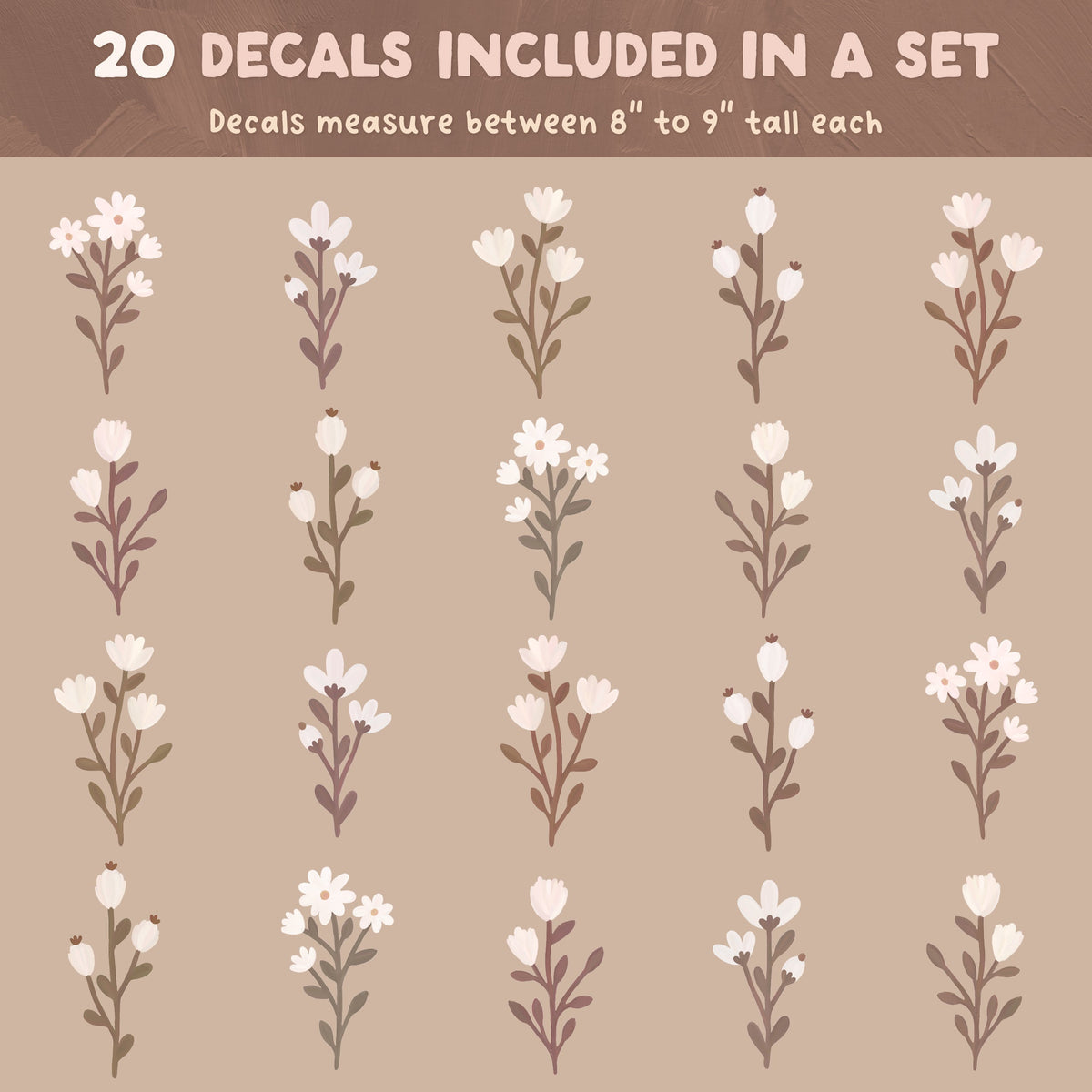 Floral Bunches Fabric Wall Decals