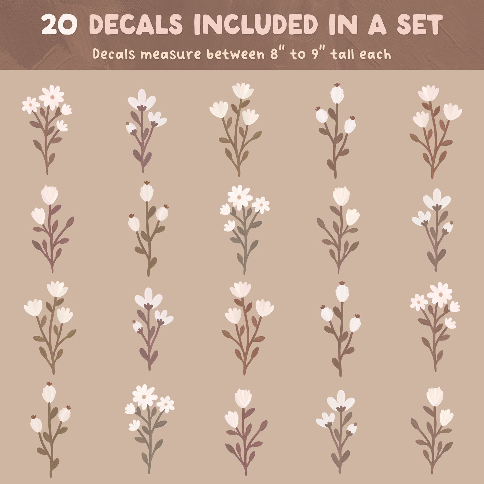 Floral Bunches Fabric Wall Decals