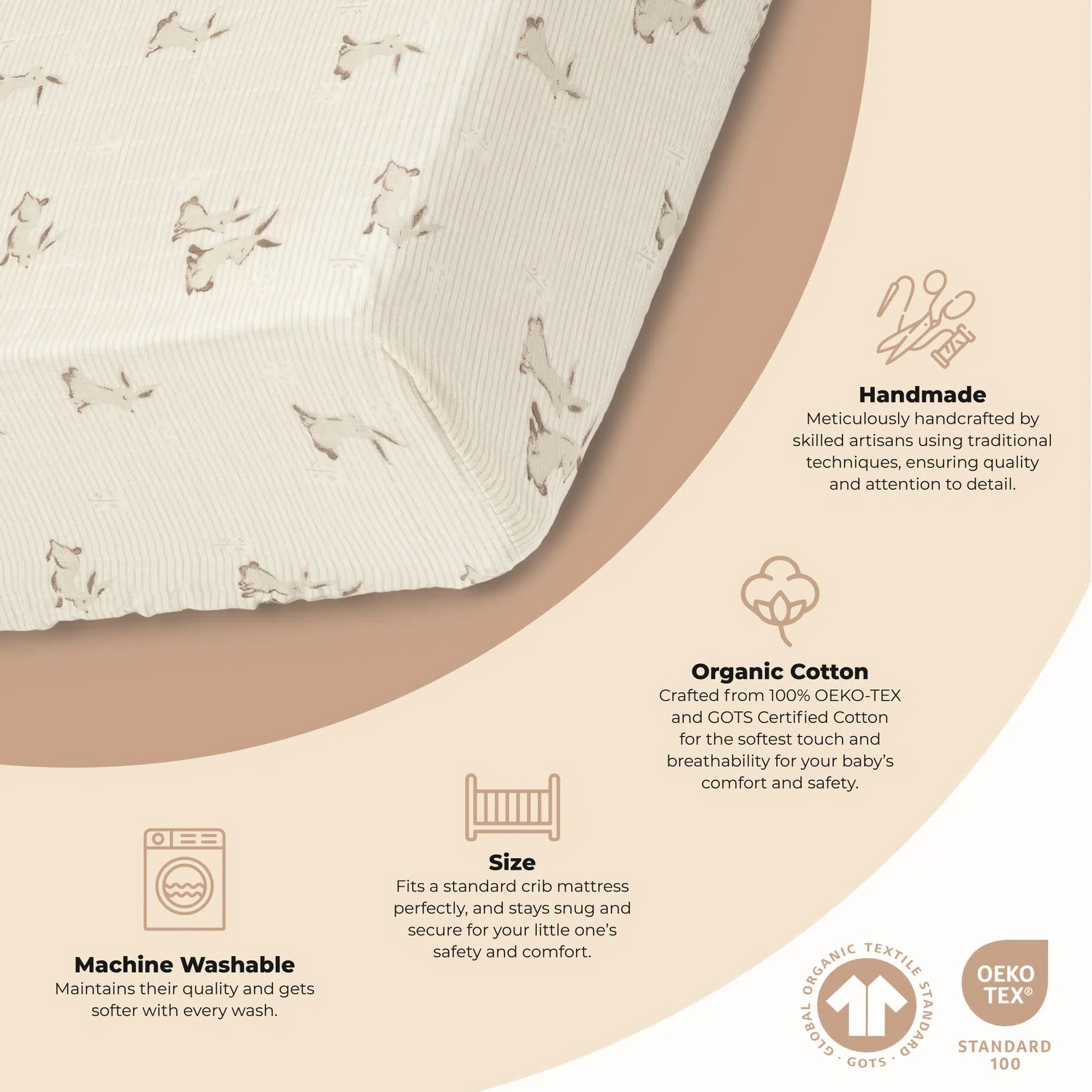 Bunny Organic Crib Sheet