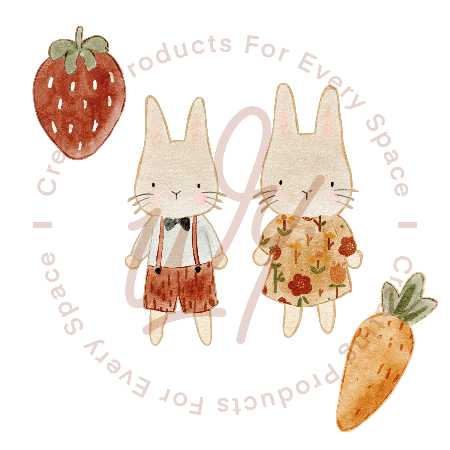Bunny Garden Wall Decals