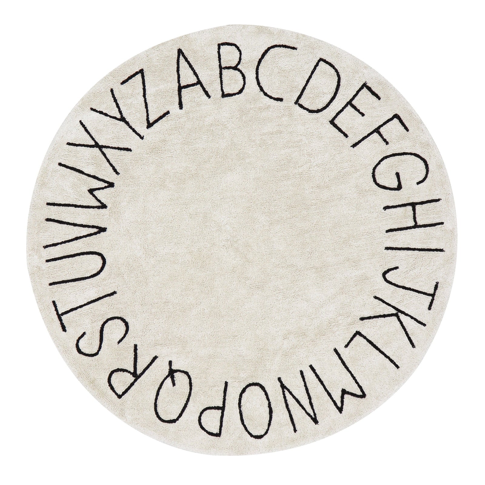 Round ABC Washable Rug