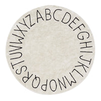 Round ABC Washable Rug