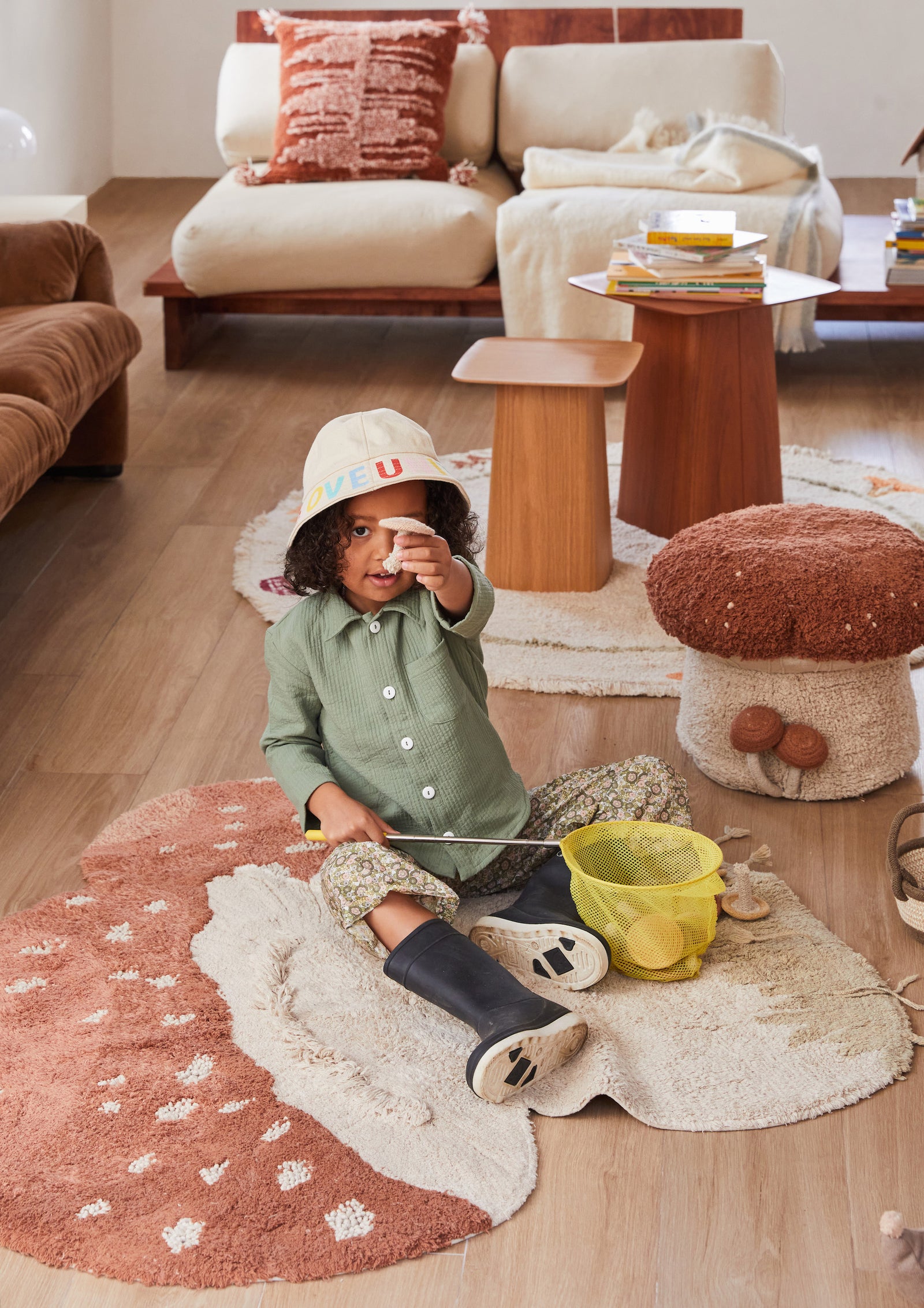 Boletus Mushroom Washable Rug