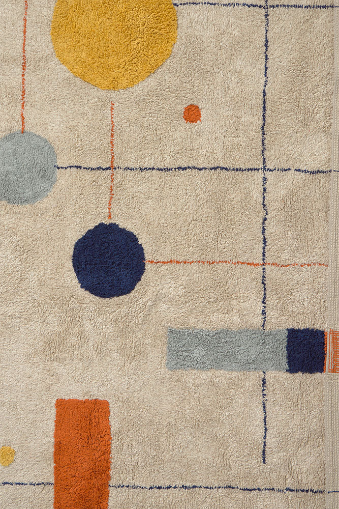 Geometrical Shapes Washable Rug