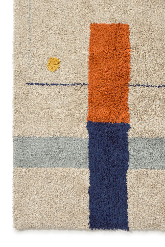 Geometrical Shapes Washable Rug