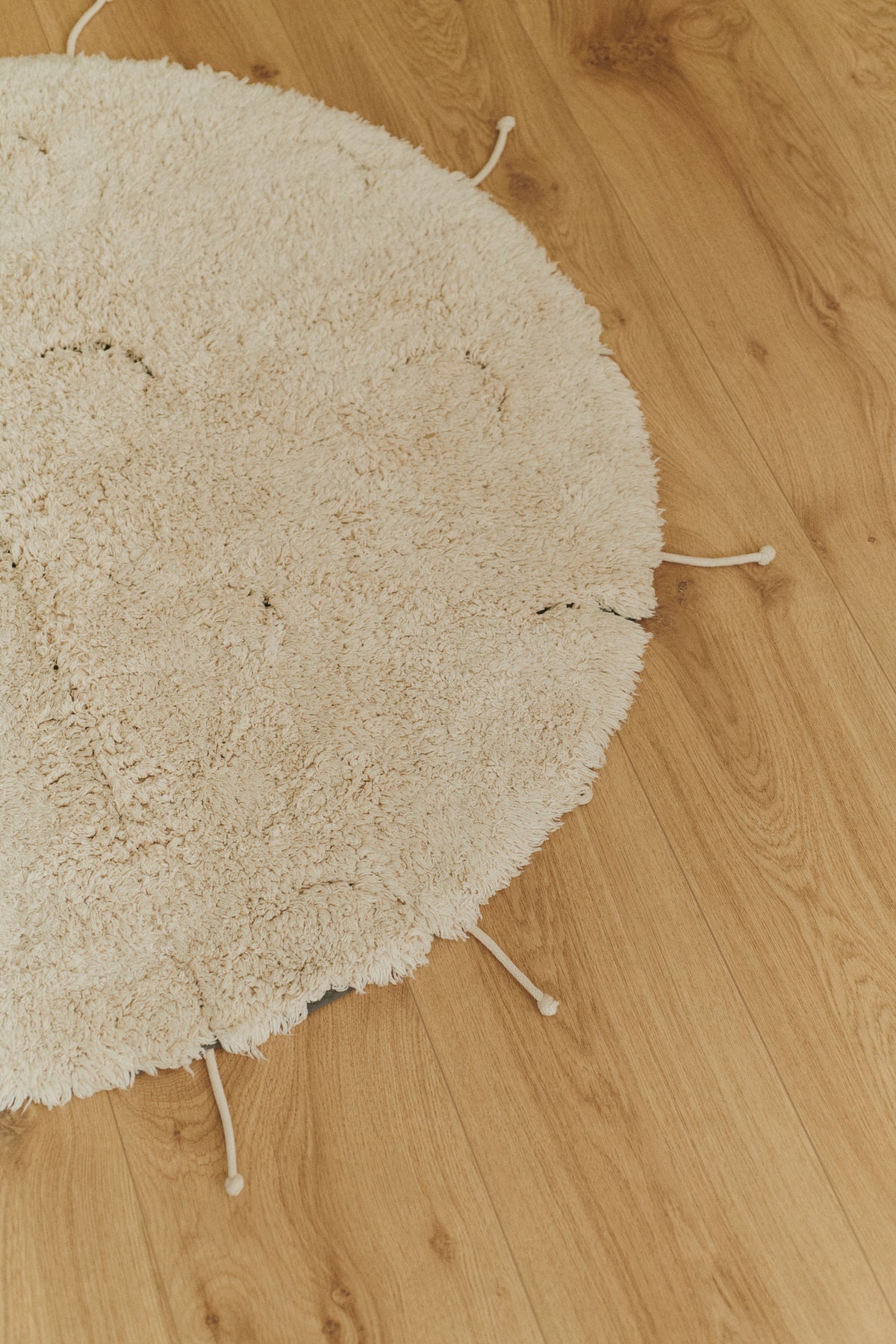 Natural Moon Rug with Crater Details