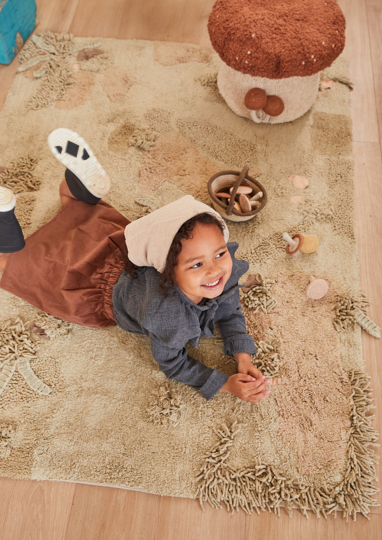 Mushroom Forest Washable Play Rug
