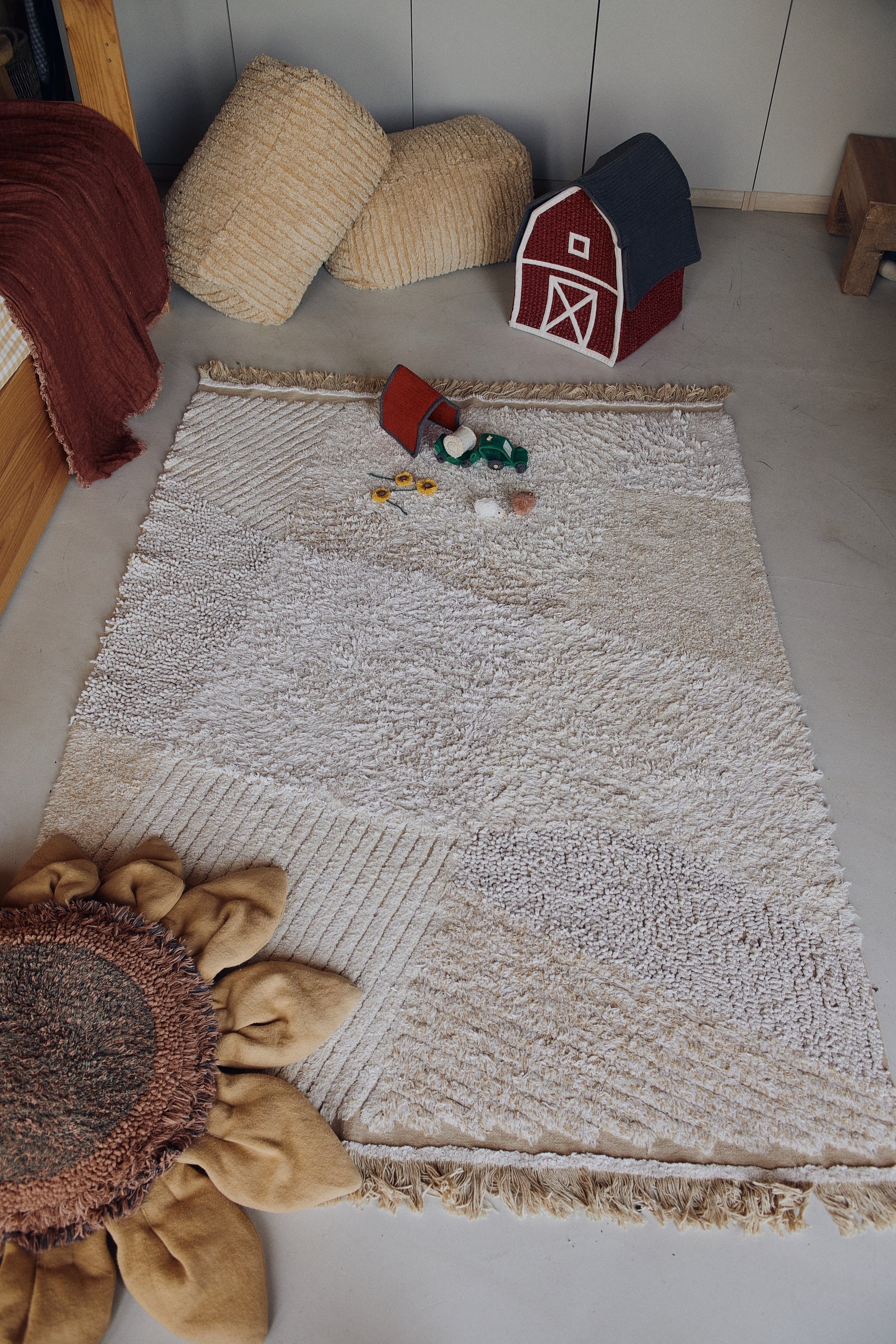 Farm Fields Washable Play Rug