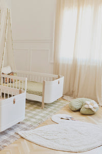 Washable White Swan Rug in Toddler Room