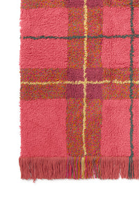 Washable Red Tartan Plaid Rug