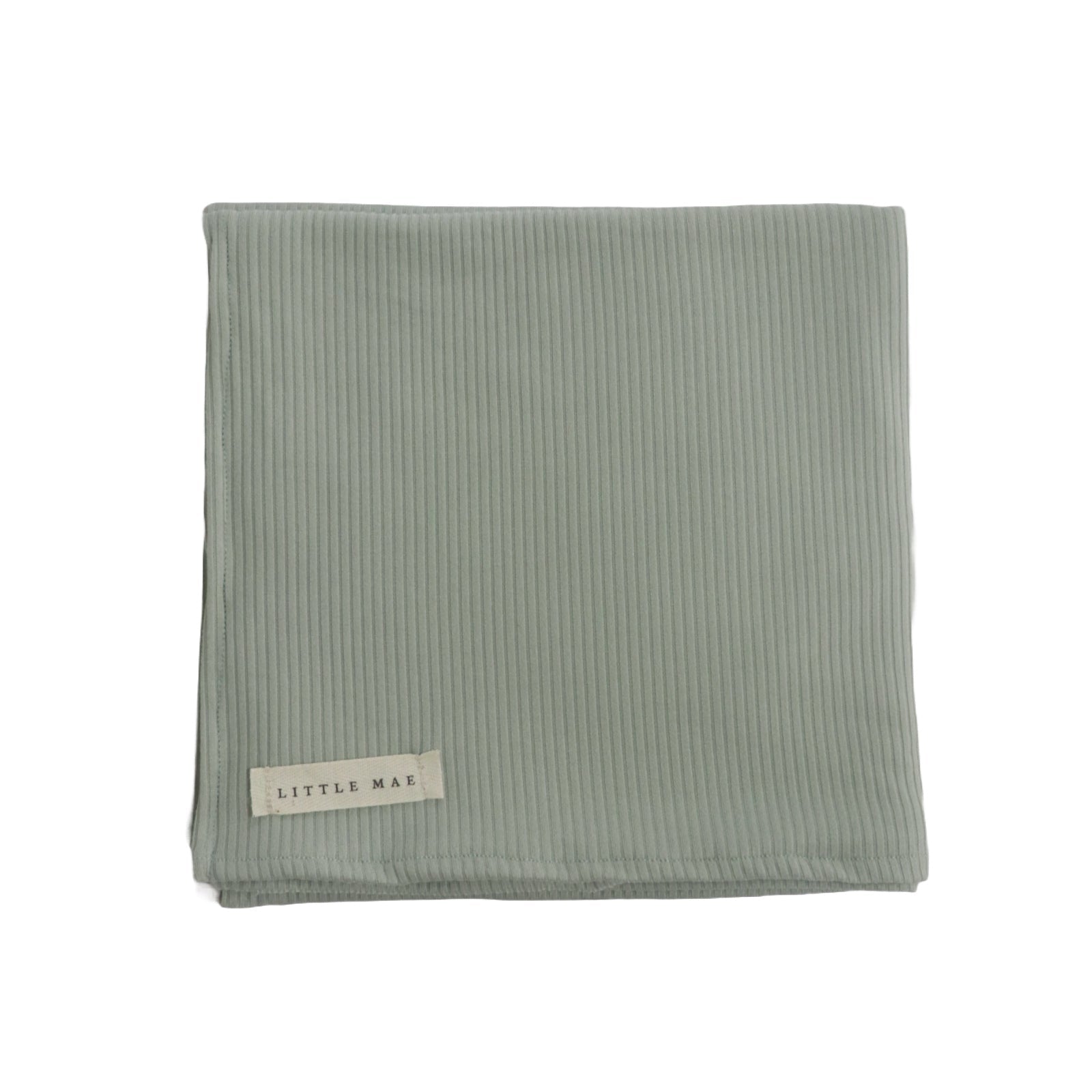 Seafoam Ribbed Stretch Swaddle Blanket