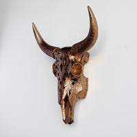 Faux Carved Cow Skull Wall Hanging