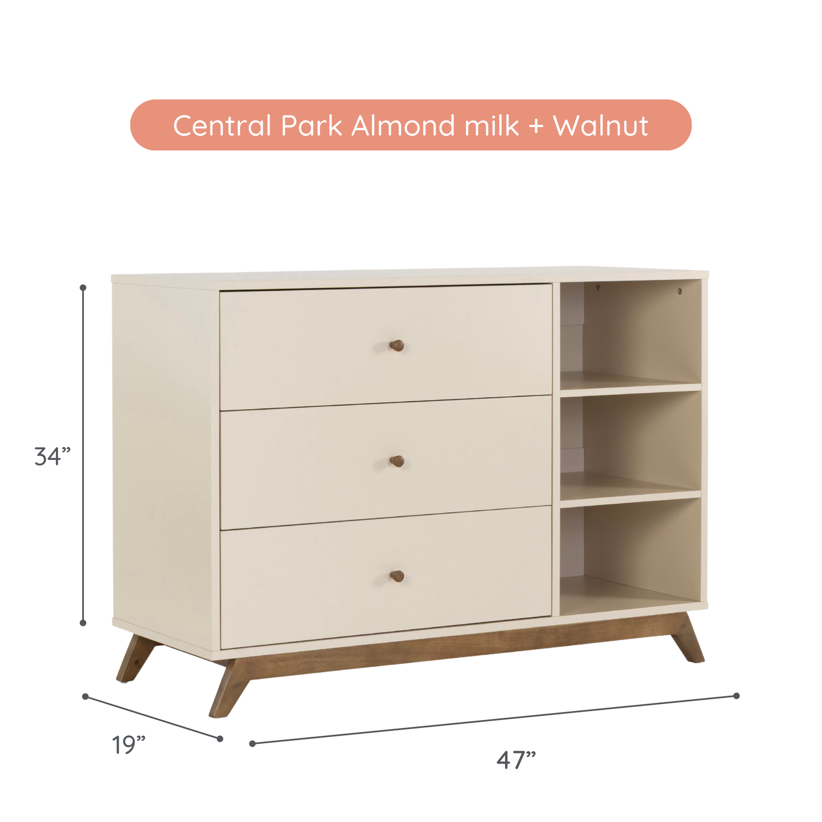 Central Park 3-Drawer Dresser