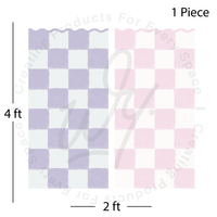 Checkered Molding Wall Decal Panels