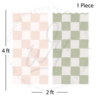 Checkered Molding Wall Decal Panels