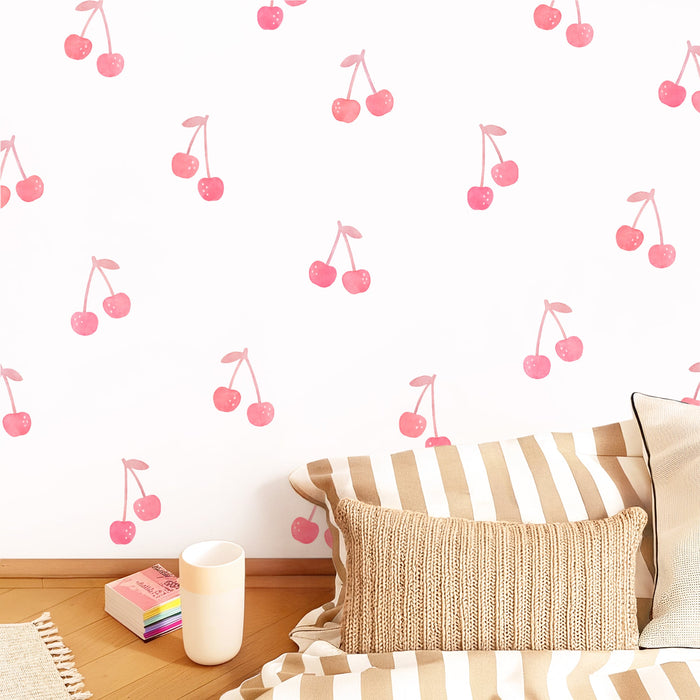 Cheery Cherries Fabric Wall Decal Set