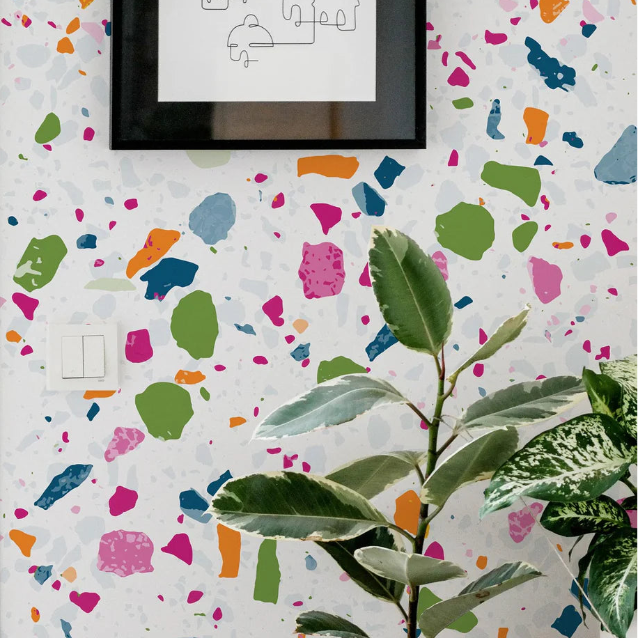 Multicolor Terrazzo Design Wallpaper
