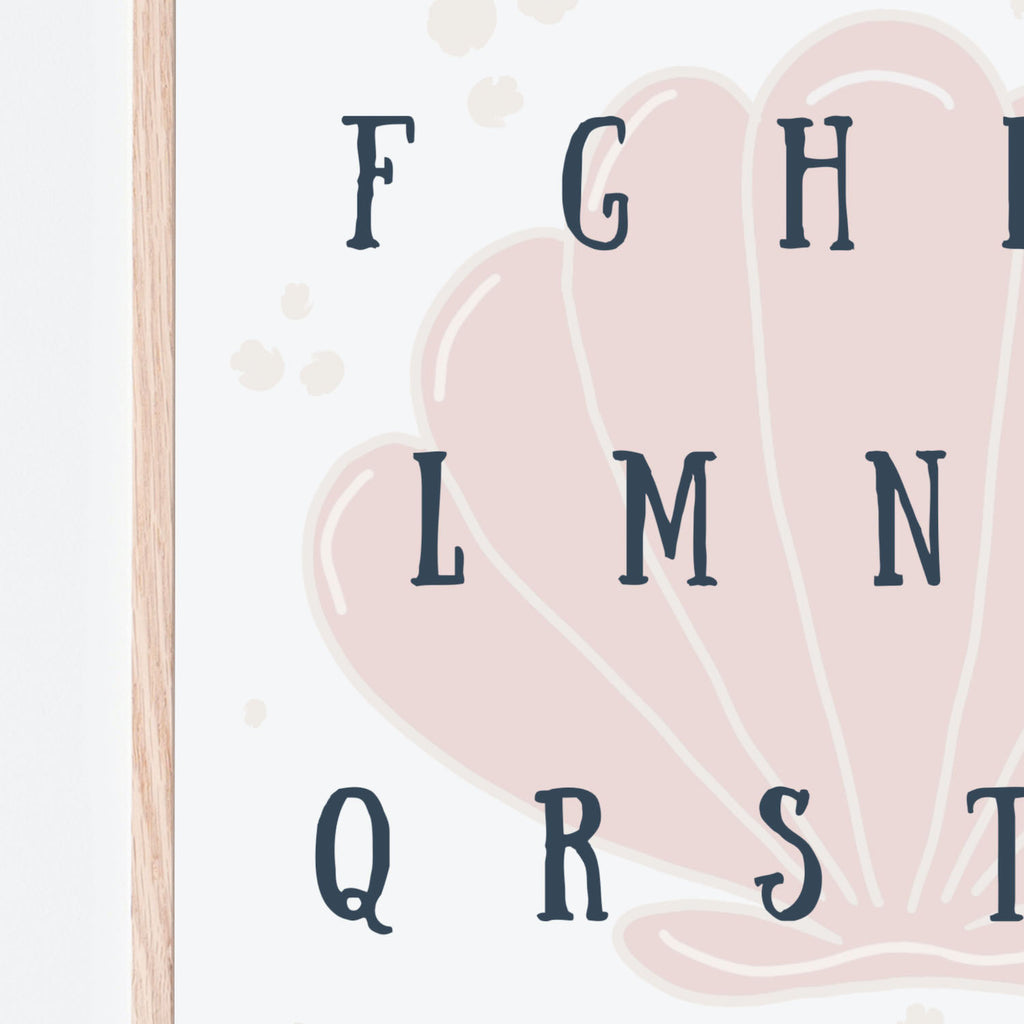 Seashell Alphabet Art Print
