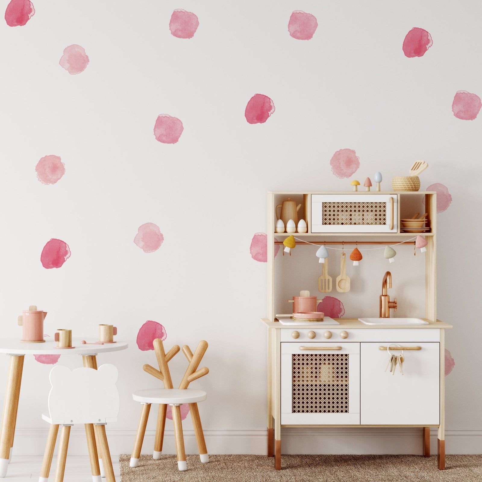 Cotton Candy Dot Wall Decals