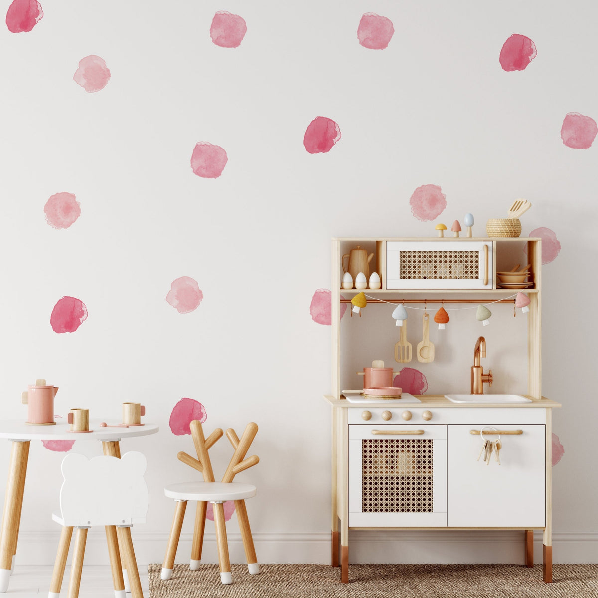 Cotton Candy Dot Wall Decals