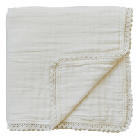 Cream Lace Muslin Quilt