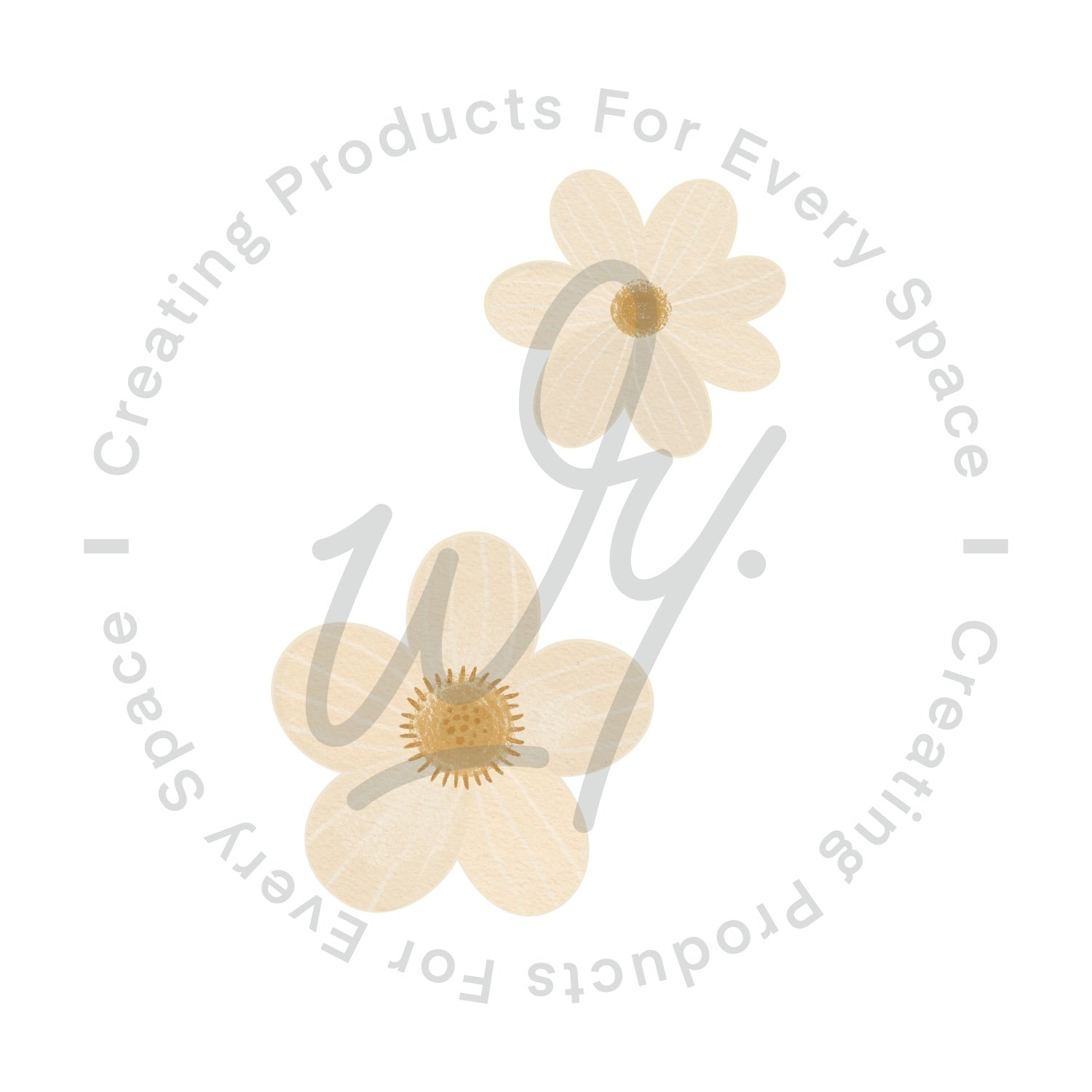 Cream Daisy Wall Decals