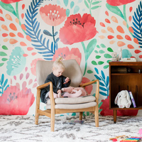 Crimson Poppy Wallpaper Mural