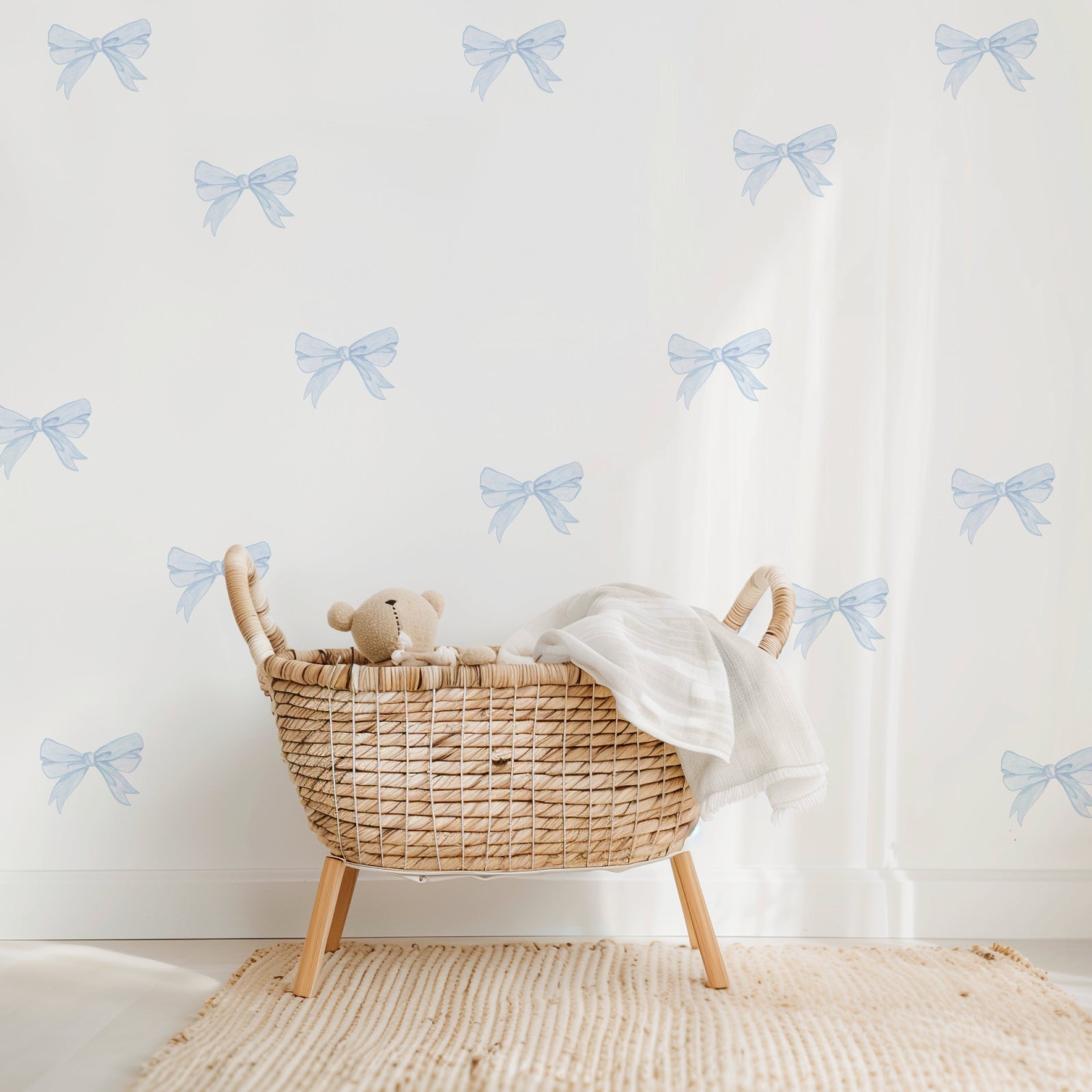 Cute Bow Wall Decals - Blue