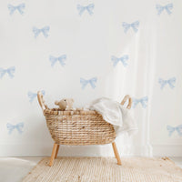 Cute Bow Wall Decals - Blue