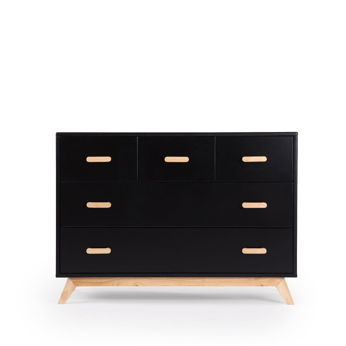 Soho 5-Drawer Dresser - Black with Natural – Project Nursery