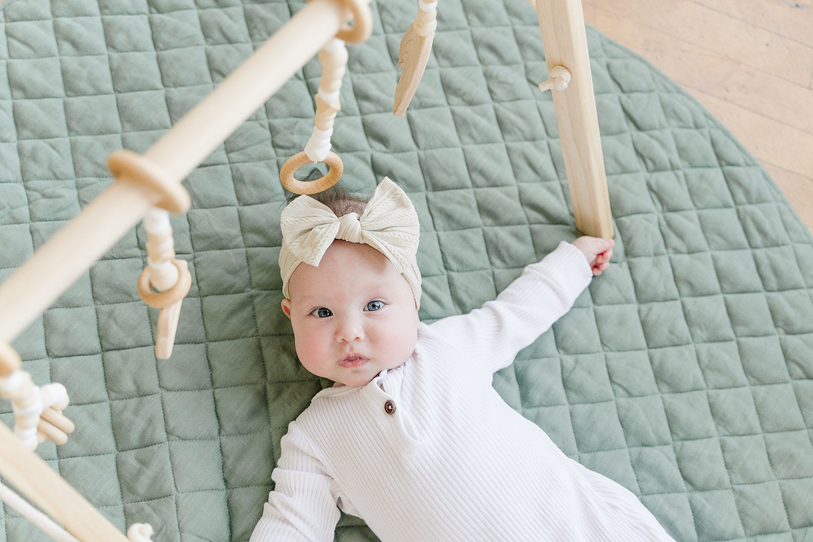Round Linen Baby Play Mat
