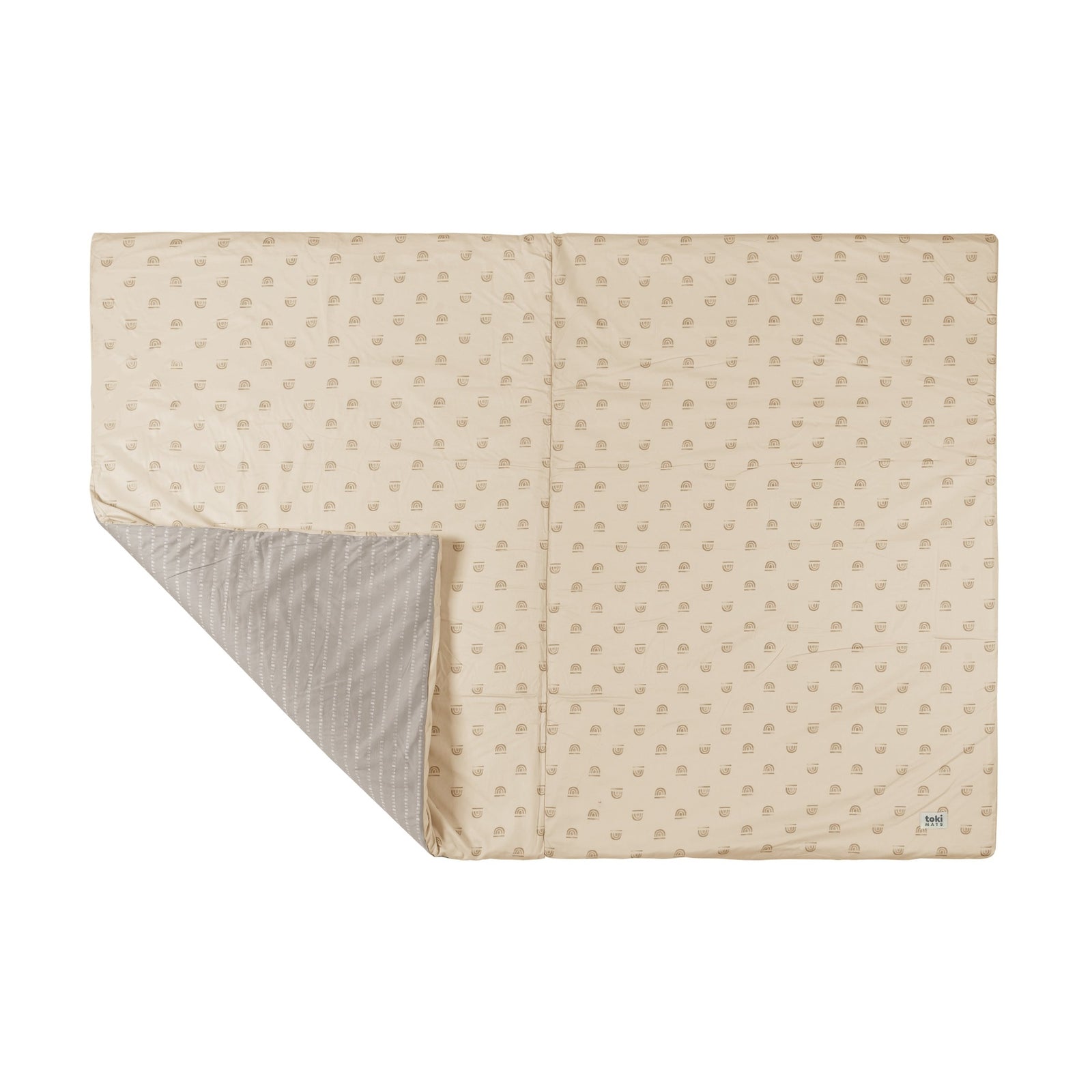 Rainbow Stamp Padded Play Mat - Cream