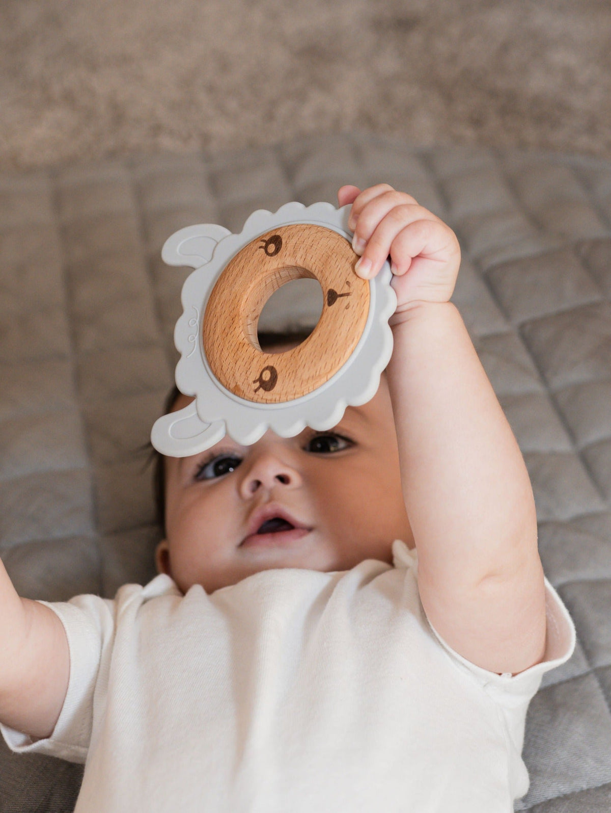 Silicone + Wood Animal Teether