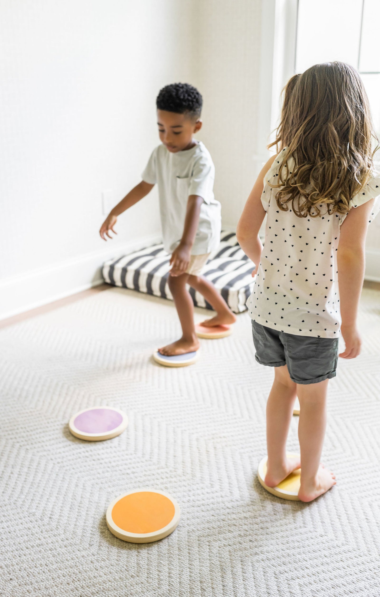 Wood Stepping Stone Set