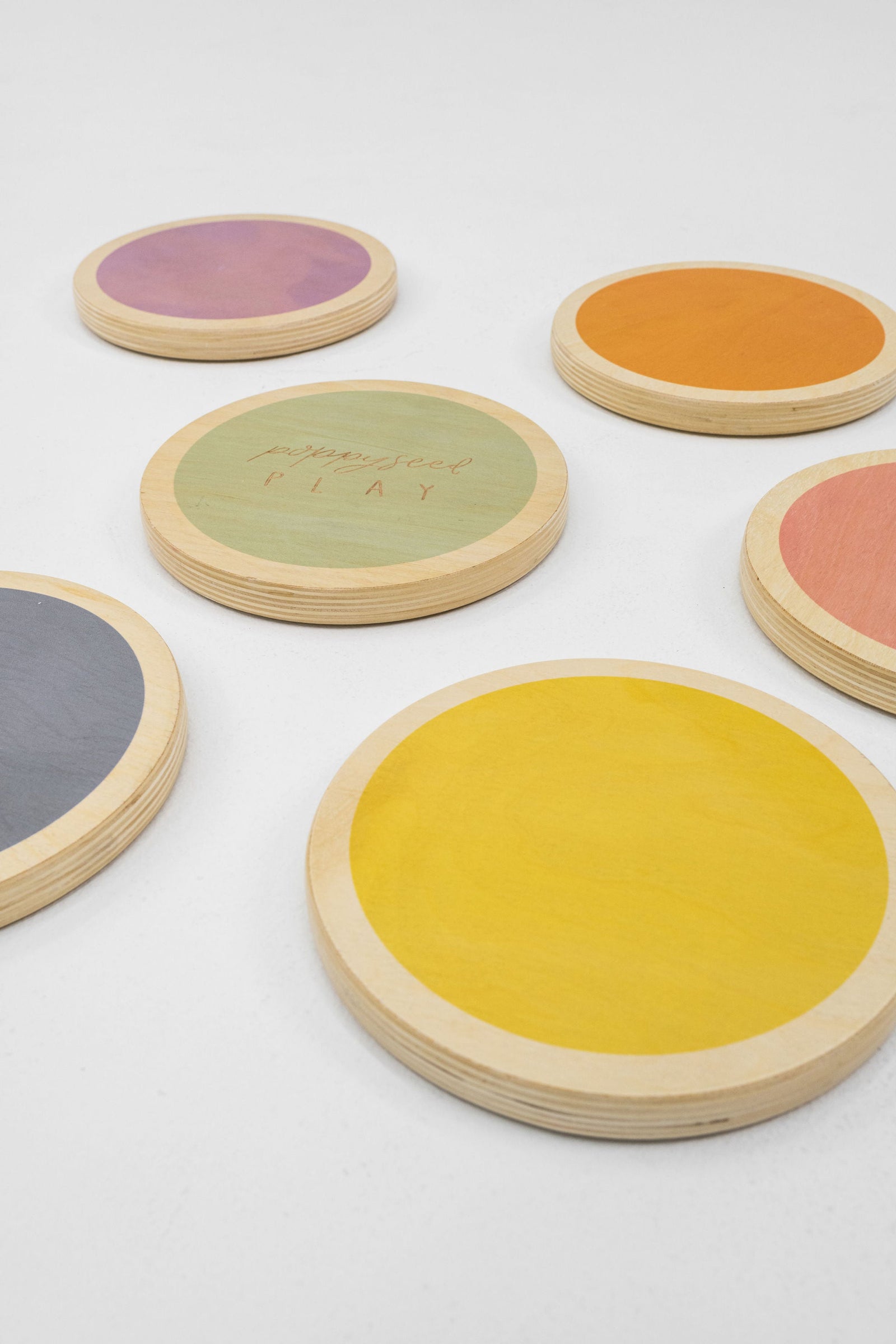 Wood Stepping Stone Set
