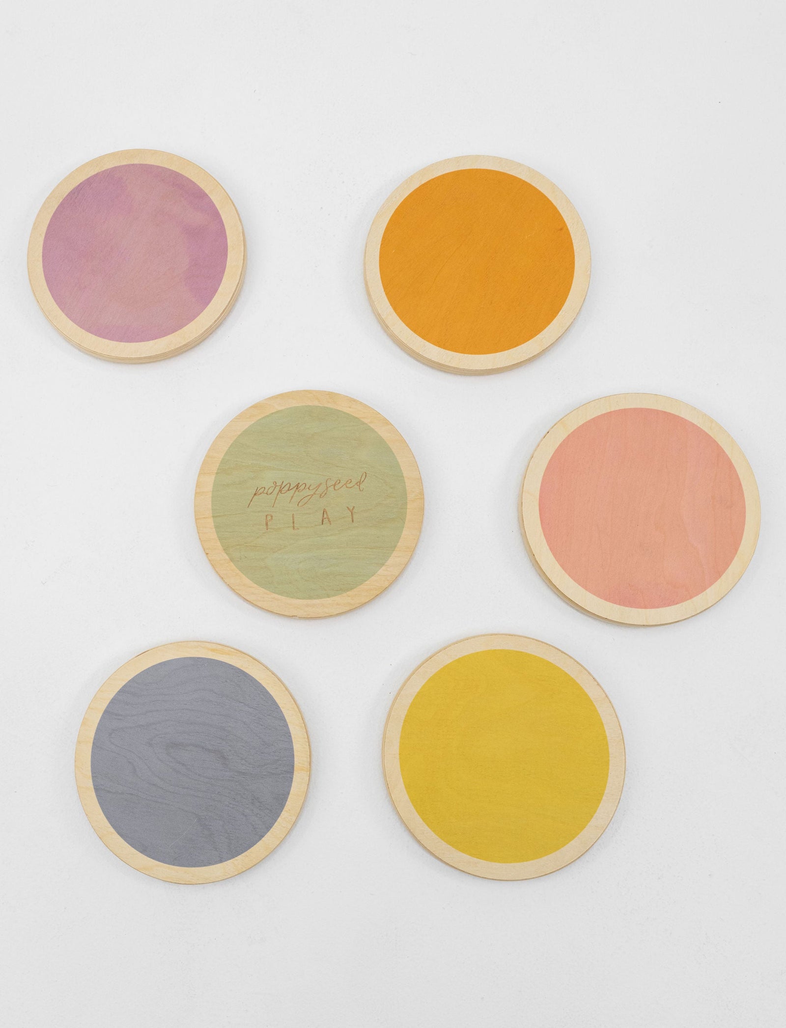 Wood Stepping Stone Set