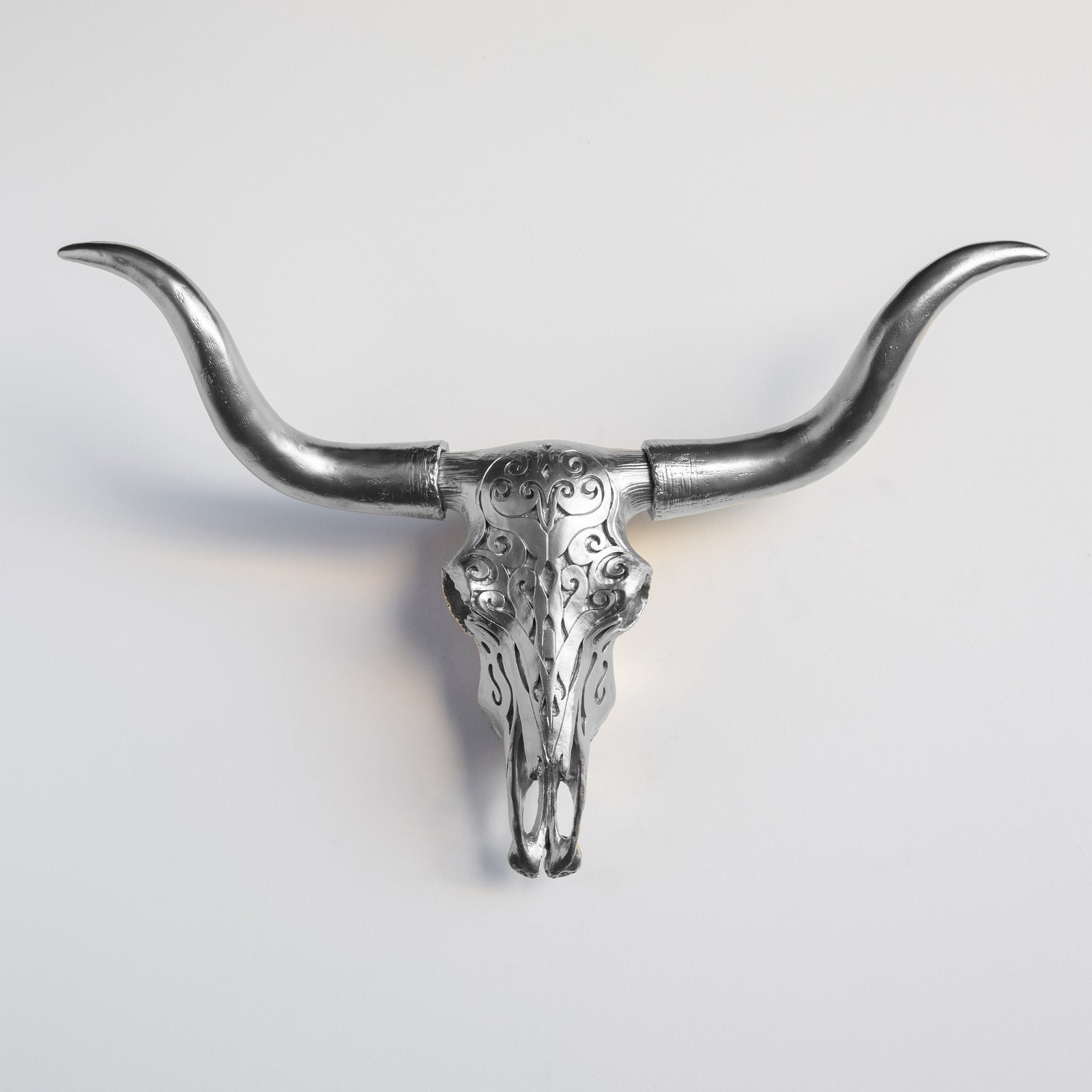 Faux Carved Texas Longhorn Skull
