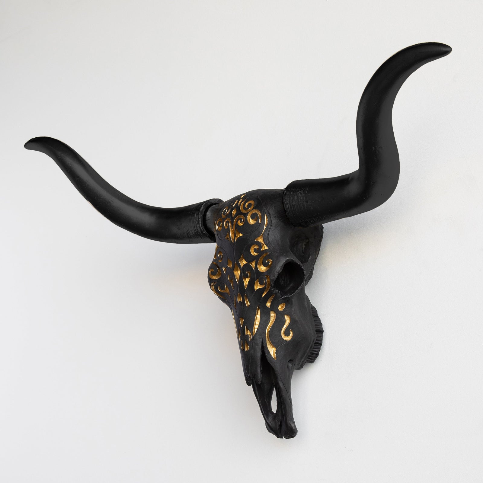 Faux Carved Texas Longhorn Skull