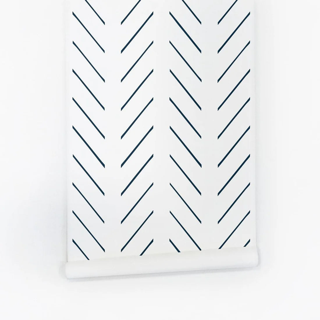 Navy Blue Delicate Herringbone Wallpaper