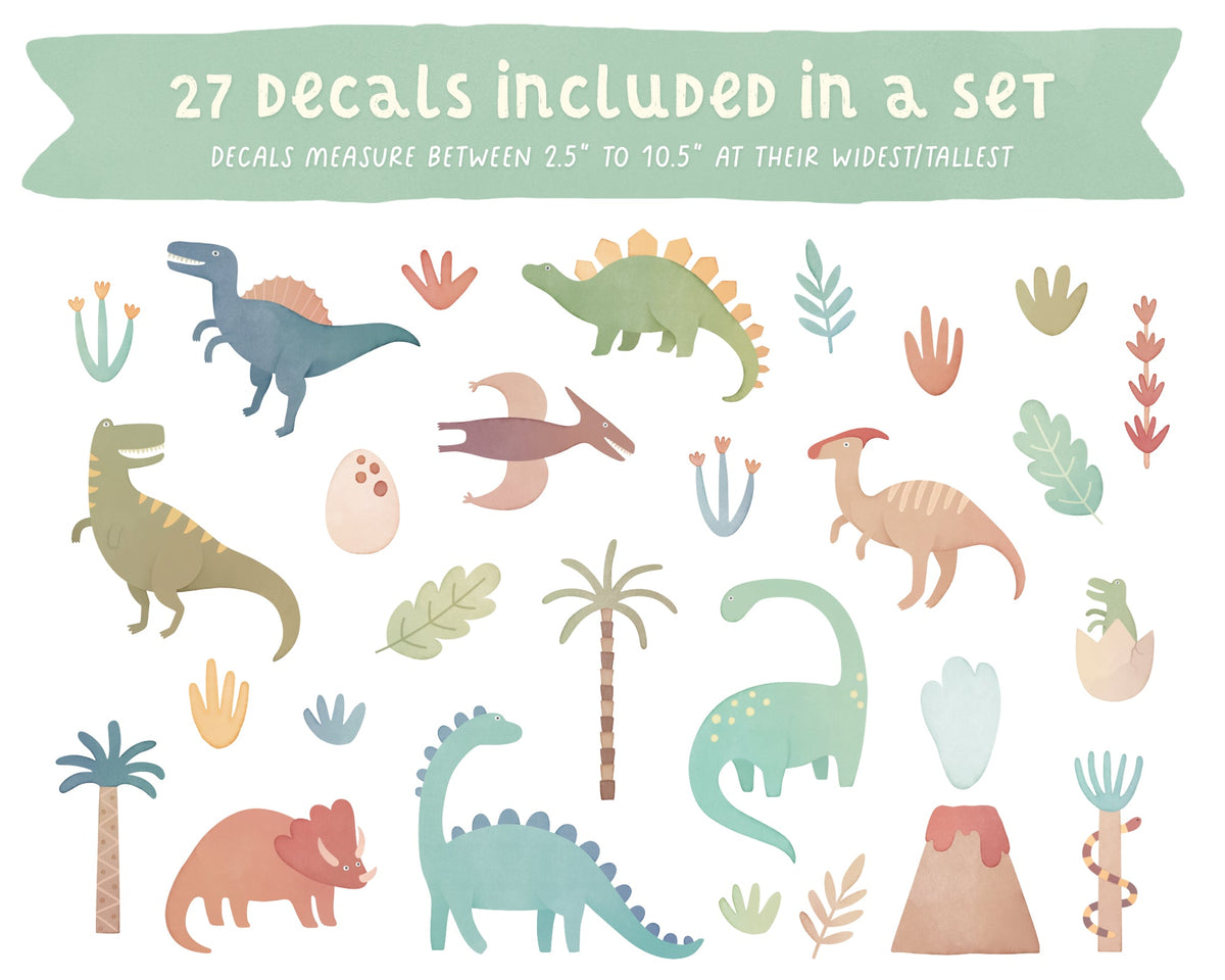Prehistoric Pals Dinosaur Fabric Wall Decals