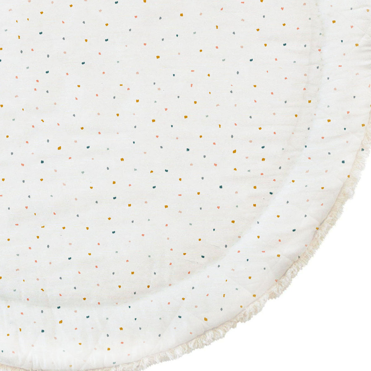 Organic Cotton Quilted Reversible Play Mat - Dotty/Ivory