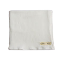 Dove Ribbed Stretch Swaddle Blanket