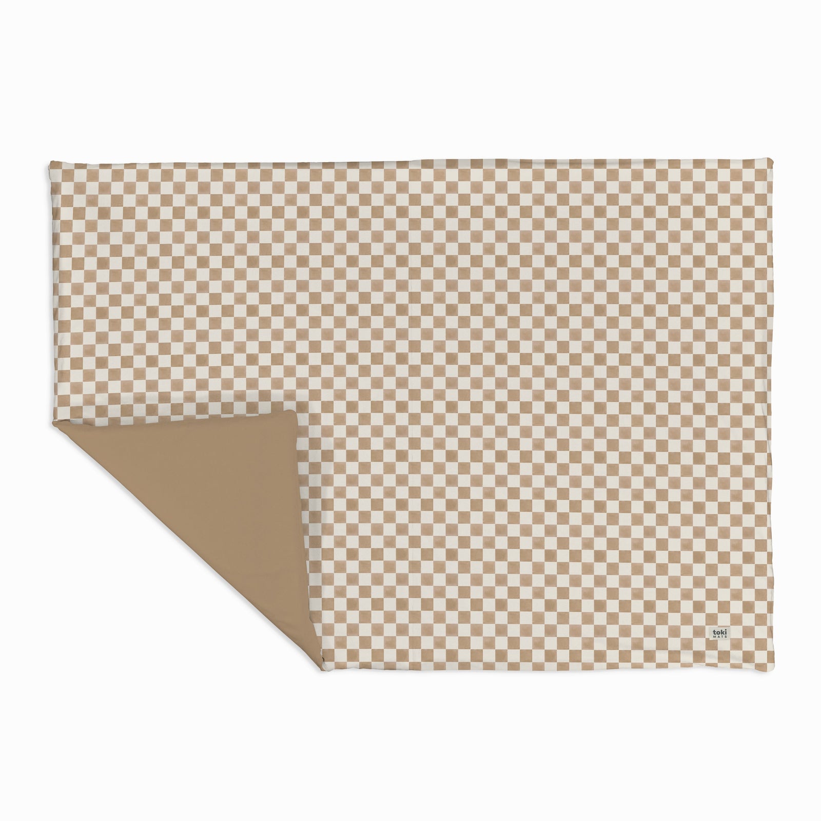 Toki Kids x Project Nursery Checker Padded Play Mat - Toffee