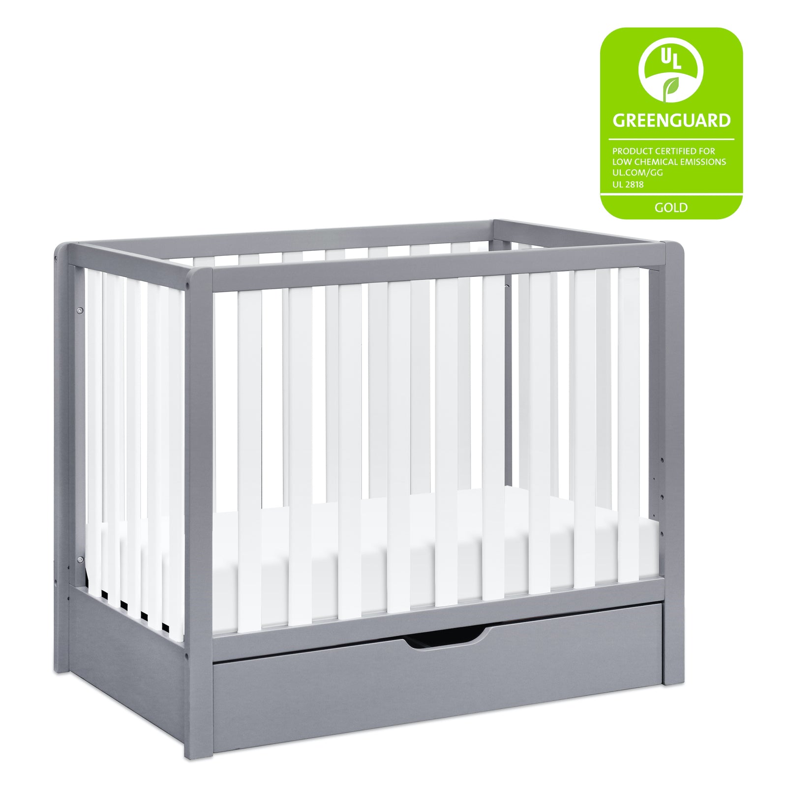 Colby 4-in-1 Convertible Mini Crib with Trundle Drawer