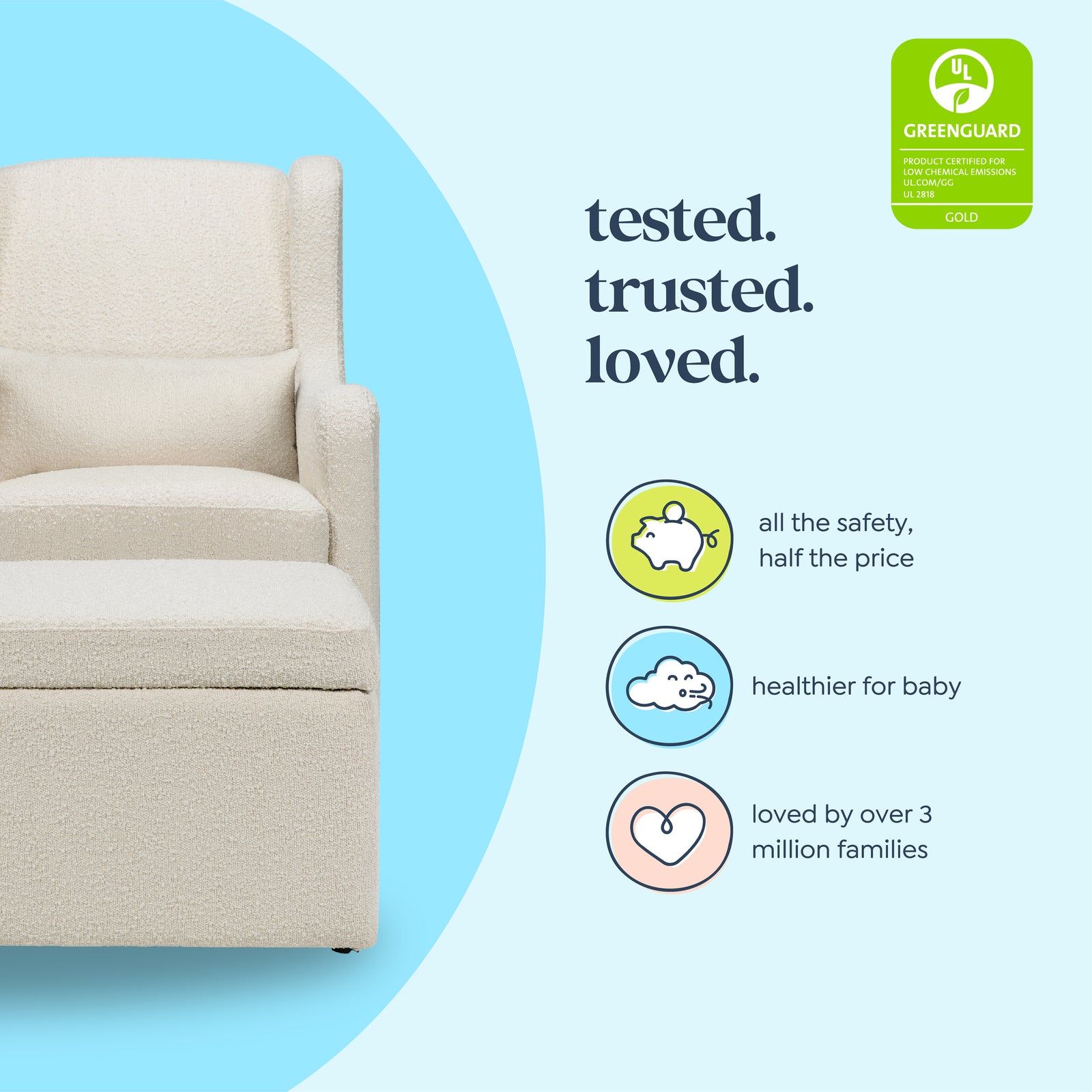 Adrian Swivel Glider + Storage Ottoman