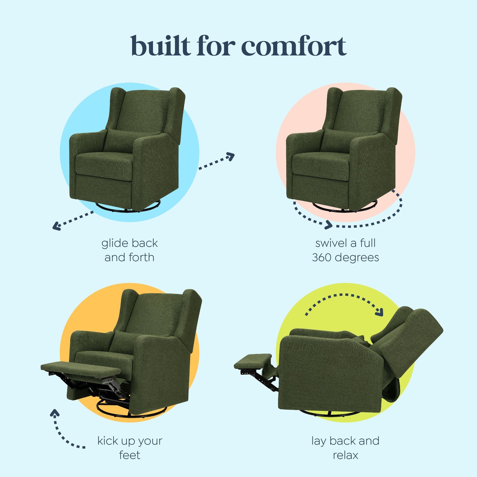 Arlo Recliner + Swivel Glider